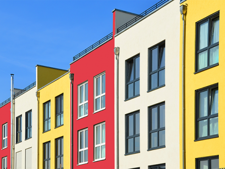 Fassade bunt